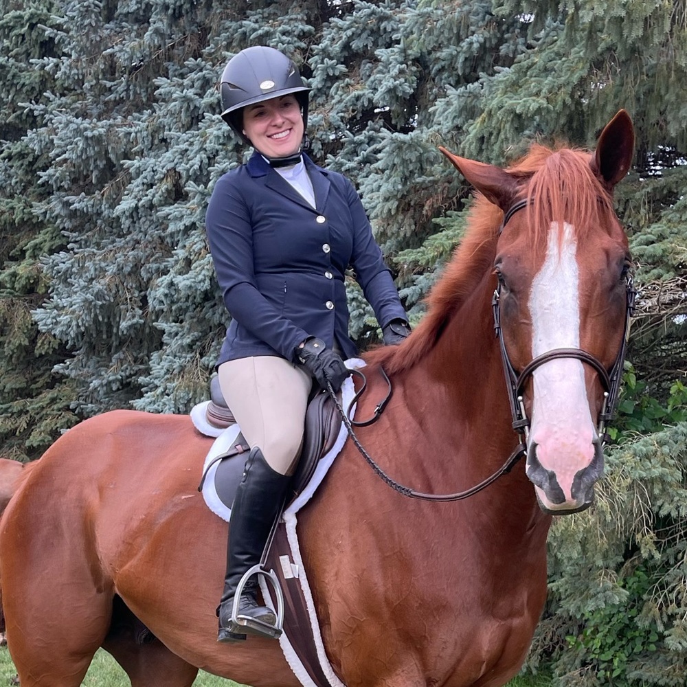 Navy Blue Grad Prix Hunt / Show Coat with Suede Collar